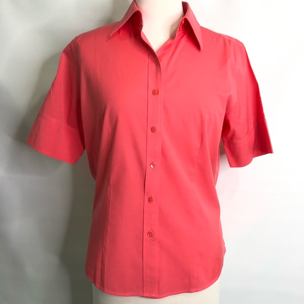 Talbots Shirt sz S salmon color non wrinkle NWOT